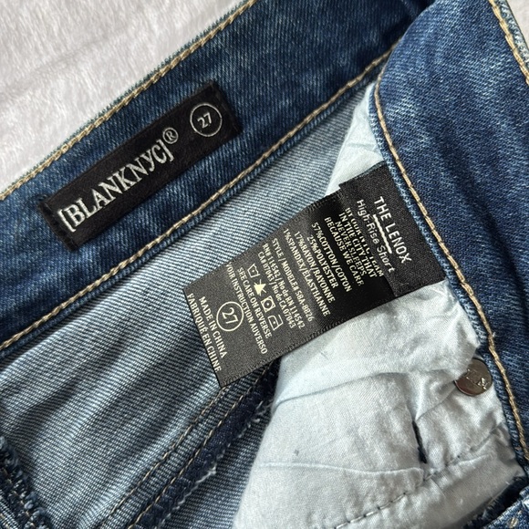 High Rise Distressed Denim Shorts - Picture 3 of 3